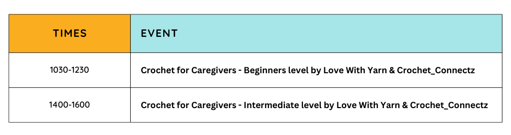 CaringSG Family Day Timetable